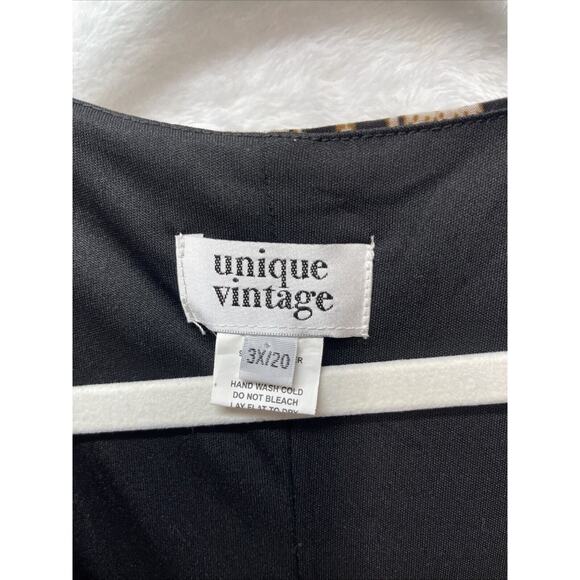 Unique Vintage Kelsie Cheetah Print Full Wrap Midi Dress Fall Sz 3X 20‎ - Picture 5 of 9